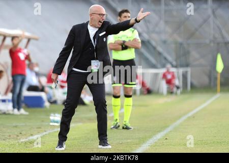 Simone Banchieri durante il playoff di Serie C tra Carpi e Novara allo Stadio Sandro Cabassi il 13 luglio 2020 a Carpi, Italia. (Foto di Emmanuele Ciancaglini/NurPhoto) Foto Stock