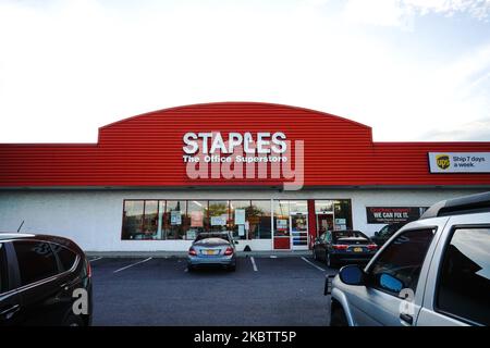 New York City si appresta a passare alla fase 4 di riapertura a seguito delle restrizioni imposte per frenare la pandemia di coronavirus il 14 luglio 2020 a New York City. Fase 4 della riapertura: Zoo, professionisti sportivi, TV e film equipaggi. L.L. Bean annuncia che i suoi prodotti saranno venduti a Nordstrom, Staples, e nel negozio di articoli sportivi Scheels, nelle prime partnership all'ingrosso del marchio outdoor negli Stati Uniti. (Foto di John Nacion/NurPhoto) Foto Stock