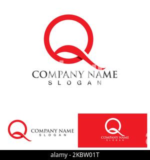 Letter Q Logo Design Inspiration For Business And Company. Illustrazione Vettoriale
