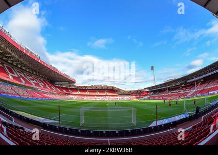 Vista generale del terreno comunale, sede della foresta di Nottingham durante la partita di campionato Sky Bet tra la foresta di Nottingham e Stoke City presso il terreno comunale di Nottingham. (Foto di Jon Hobley/MI News/NurPhoto) Foto Stock