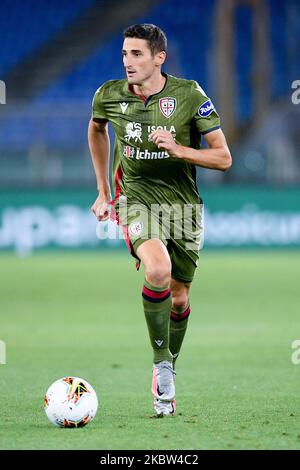 Federico Mattiello di Cagliari Calcio durante la Serie A match tra SS Lazio e Cagliari Calcio allo Stadio Olimpico, Roma, Italia il 23 luglio 2020. (Foto di Giuseppe Maffia/NurPhoto) Foto Stock