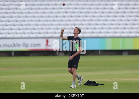 George Balderston del Lancashire durante la partita del Bob Willis Trophy tra il Durham County Cricket Club e il Lancashire a Emirates Riverside, Chester le Street, Inghilterra, il 10 agosto 2020. (Foto di Mark Fletcher/MI News/NurPhoto) Foto Stock