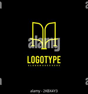 Lettera iniziale moderna con logo AA concetto di design semplice e creativo Illustrazione Vettoriale