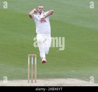 HOVE, Regno Unito, 15 AGOSTO: Jamie Porter di Essex in azione durante il giorno uno del Bob Willis Trophy Southern Group tra Sussex CCC e Essex CCC a 1st Central County Ground, Brighton and Hove, Inghilterra il 15th agosto, 2020 (Foto di Action Foto Sport/NurPhoto) Foto Stock