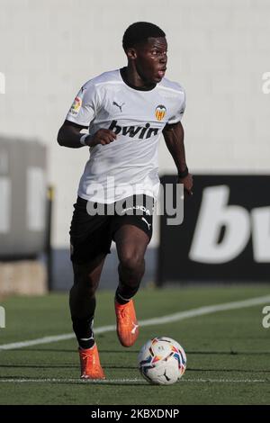 Yunus di Valencia CF durante il preason LaLiga match tra Valencia CF e CD Castellon a Valencia sports City a Paterna, Spagna, il 22 agosto 2020. (Foto di Jose Miguel Fernandez/NurPhoto) Foto Stock