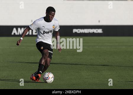 Yunus di Valencia CF durante il preason LaLiga match tra Valencia CF e CD Castellon a Valencia sports City a Paterna, Spagna, il 22 agosto 2020. (Foto di Jose Miguel Fernandez/NurPhoto) Foto Stock