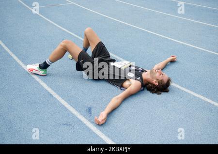 Gianmarco tamberi durante il secondo giorno della 110° edizione dei campionati italiani di atletica allo Stadio Colbachini di Padova il 29 agosto 2020. (Foto di massimo Bertolini/NurPhoto) Foto Stock