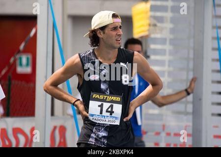 Gianmarco tamberi durante il secondo giorno della 110° edizione dei campionati italiani di atletica allo Stadio Colbachini di Padova il 29 agosto 2020. (Foto di massimo Bertolini/NurPhoto) Foto Stock