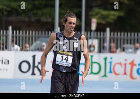 Gianmarco tamberi durante il secondo giorno della 110° edizione dei campionati italiani di atletica allo Stadio Colbachini di Padova il 29 agosto 2020. (Foto di massimo Bertolini/NurPhoto) Foto Stock