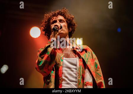 Ghemon suona dal vivo al Castello Sforzesco per la tenuta Sforzesca il 31 agosto 2020 a Milano. (Foto di Alessandro Bremec/NurPhoto) Foto Stock