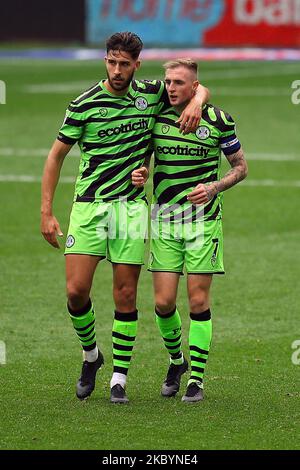 Il capitano della Forest Green Carl Winchester al fischio finale durante la partita della Sky Bet League 2 tra Bolton Wanderers e Forest Green Rovers al Reebok Stadium di Bolton, Inghilterra, il 12th settembre 2020. (Foto di Chris Donnelly/MI News/NurPhoto) Foto Stock