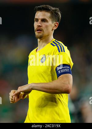 Jukka Raitala di HJK Helsinki durante la partita della UEFA Europa League tra Real Betis e HJK Helsinki, gruppo C, si è giocato allo stadio Benito Villamarin il 03 novembre 2022 a Siviglia, Spagna. (Foto di Antonio Pozo / PRESSIN) Foto Stock