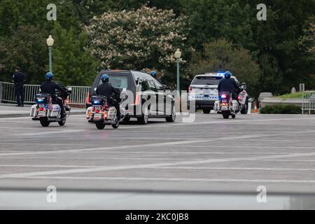 Il caschetto della Corte Suprema associate Justice Ruth Bader Ginsburg è scacciato dal Campidoglio degli Stati Uniti venerdì 25,2020 settembre Washington, D.C. (Photo by Aurora Samperio/NurPhoto) Foto Stock