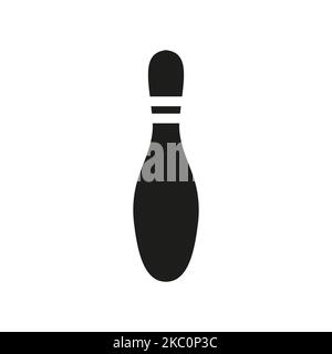 Icona di bowling Logo. Modello vettoriale simbolo palla da bowling Illustrazione Vettoriale