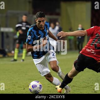 Achraf Hakimi del FC Internazionale durante la Serie A match tra Benevento Calcio e FC Internazionale Milano il 30 settembre 2020 stadio 'Ciro Vigorito' a Benevento, Italia (Photo by Gabriele Maricchiolo/NurPhoto) Foto Stock