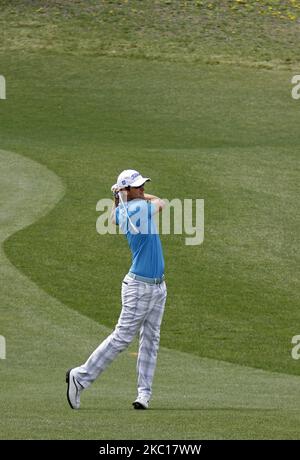 Bernd Wiesberger dell'Austria in azione durante il quarto round del Ballantine's Championship al Blackstone Golf Club di Icheon, Corea del Sud, il 29 aprile 2012. (Foto di Seung-il Ryu/NurPhoto) Foto Stock