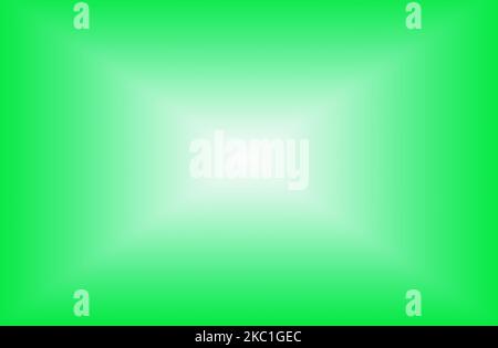 Illustrazione del verde limite gradiente con fasci simmetrici per sfondo astratto Foto Stock