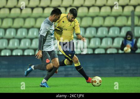 Alberto Spagnoli in azione durante l'incontro di Serie C tra Modena e Ravenna allo Stadio Braglia del 11 ottobre 2020 a Modena. (Foto di Emmanuele Ciancaglini/NurPhoto) Foto Stock