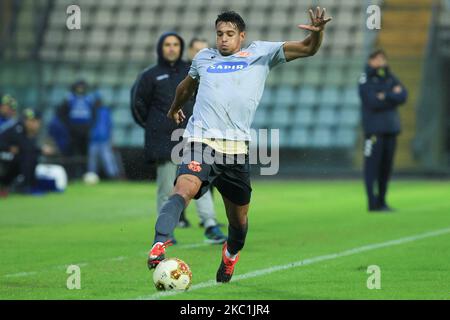 Simone Franchini in azione durante l'incontro di Serie C tra Modena e Ravenna allo Stadio Braglia del 11 ottobre 2020 a Modena. (Foto di Emmanuele Ciancaglini/NurPhoto) Foto Stock