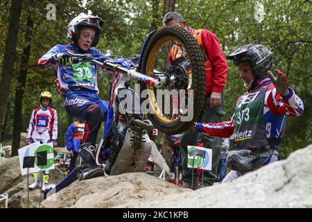 Harry Hemingway (Beta Motor / Trial 125 ) durante il Campionato del mondo di prova Hertz FIM (round 4) al circuito di Moto Club Lazzate il 11 ottobre 2020 a Lazzate (MB), Italia (Foto di Massimiliano Ferraro/NurPhoto) Foto Stock