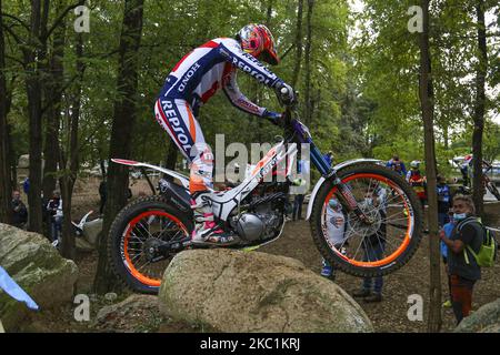 Takahisa Fujinami del team Repson Honda (Montesa / Trial GP) durante il Campionato del mondo di prova Hertz FIM (turno 4) sul circuito Moto Club Lazzate il 11 ottobre 2020 a Lazzate (MB), Italia (Foto di Massimiliano Ferraro/NurPhoto) Foto Stock