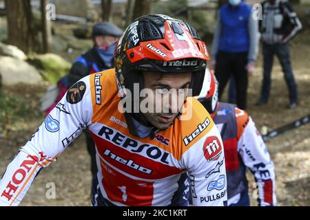 Toni Bou del team Repson Honda (Montesa / Trial GP) durante il Campionato del mondo di prova Hertz FIM (turno 4) al circuito Moto Club Lazzate il 11 ottobre 2020 a Lazzate (MB), Italia (Foto di Massimiliano Ferraro/NurPhoto) Foto Stock