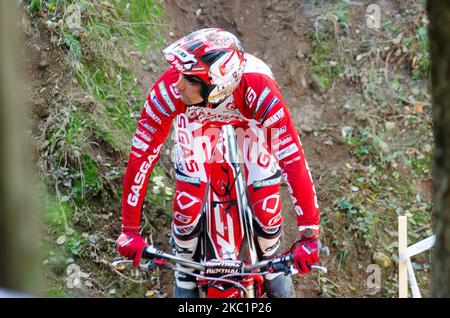 Campionato Mondiale FIM TrialGP; Jorge Casales, gas gas Team, in azione durante i Campionati Mondiali FIM TrialGp di Lazzate, Italia, il 10 ottobre 2020. (Foto di massimo Bertolini/NurPhoto) Foto Stock