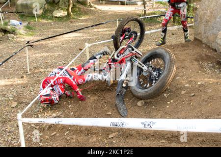 Campionato Mondiale FIM TrialGP; Jorge Casales, gas gas Team, in azione durante i Campionati Mondiali FIM TrialGp di Lazzate, Italia, il 10 ottobre 2020. (Foto di massimo Bertolini/NurPhoto) Foto Stock