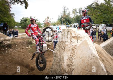 Campionato Mondiale FIM TrialGP; Jorge Casales, gas gas Team, in azione durante i Campionati Mondiali FIM TrialGp di Lazzate, Italia, il 11 ottobre 2020. (Foto di massimo Bertolini/NurPhoto) Foto Stock