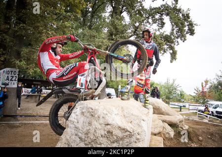 Campionato Mondiale FIM TrialGP; Jorge Casales, gas gas Team, in azione durante i Campionati Mondiali FIM TrialGp di Lazzate, Italia, il 11 ottobre 2020. (Foto di massimo Bertolini/NurPhoto) Foto Stock