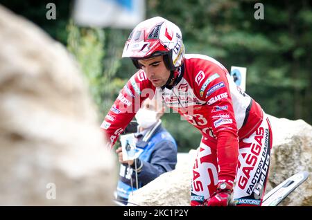 Campionato Mondiale FIM TrialGP; Jorge Casales, gas gas Team, in azione durante i Campionati Mondiali FIM TrialGp di Lazzate, Italia, il 11 ottobre 2020. (Foto di massimo Bertolini/NurPhoto) Foto Stock