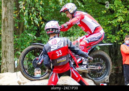 Campionato Mondiale FIM TrialGP; Jorge Casales, gas gas Team, in azione durante i Campionati Mondiali FIM TrialGp di Lazzate, Italia, il 11 ottobre 2020. (Foto di massimo Bertolini/NurPhoto) Foto Stock