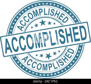 IMPRONTA di timbro CON stile sporco. Stampa di sigillo in gomma vettoriale blu di TITOLO COMPLETO con struttura corrosa. Illustrazione Vettoriale