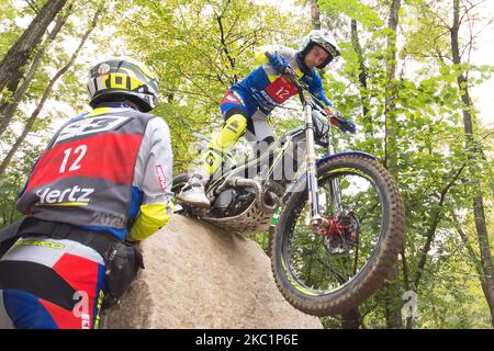 FIM TrialGP World Championships; Jeroni Fajardo Vila, Sherco Team, in azione durante i Campionati del mondo FIM TrialGp di Lazzate, Italia, il 11 ottobre 2020. (Foto di massimo Bertolini/NurPhoto) Foto Stock