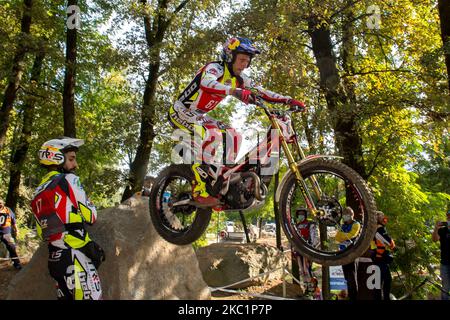 FIM TrialGP World Championships; Adam Raga Sans, TRRS Team, in azione durante i FIM TrialGp World Championships a Lazzate, Italia, il 10 ottobre 2020. (Foto di massimo Bertolini/NurPhoto) Foto Stock