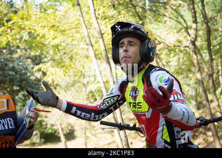 FIM TrialGP World Championships; Adam Raga Sans, TRRS Team, in azione durante i FIM TrialGp World Championships a Lazzate, Italia, il 10 ottobre 2020. (Foto di massimo Bertolini/NurPhoto) Foto Stock