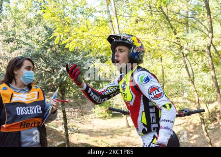 FIM TrialGP World Championships; Adam Raga Sans, TRRS Team, in azione durante i FIM TrialGp World Championships a Lazzate, Italia, il 10 ottobre 2020. (Foto di massimo Bertolini/NurPhoto) Foto Stock