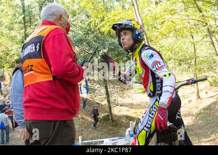 FIM TrialGP World Championships; Adam Raga Sans, TRRS Team, in azione durante i FIM TrialGp World Championships a Lazzate, Italia, il 10 ottobre 2020. (Foto di massimo Bertolini/NurPhoto) Foto Stock