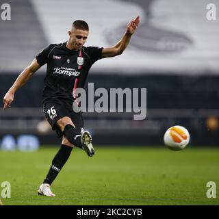 Reinhold Ranftl di Lask durante il Gruppo J della Lega europea tra Tottenham Hotspur e LASK allo stadio Tottenham Hotspur , Londra, Inghilterra il 22nd ottobre 2020 (Photo by Action Foto Sport/NurPhoto) Foto Stock