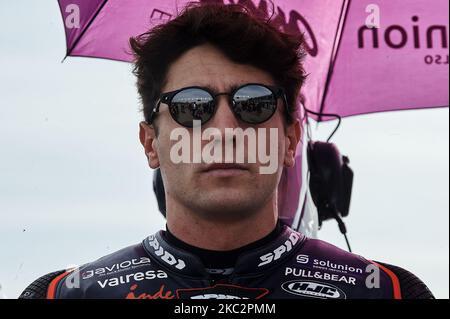 Albert Arenas (75) di Spagna e Solunion Apar Team Moto3 durante la MotoGP di Teruel al Motorland Aragon Circuit il 25 ottobre 2020 ad Alcaniz, Spagna. (Foto di Jose Breton/Pics Action/NurPhoto) Foto Stock