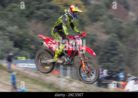 Gajser Tim #243 (SLO) in Honda Racing Team in azione durante la MXGP World Championship 2020 Race of Grand Prix del Trentino, il 1 novembre 2020 a Pietramurata, Italia (Foto di massimo Bertolini/NurPhoto) Foto Stock