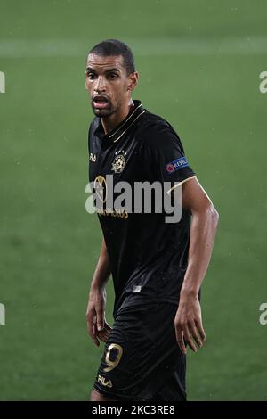 Nick Blackman di Maccabi Tel Aviv guarda durante la partita di tappa di UEFA Europa League Group i tra Villarreal CF e Maccabi Tel-Aviv FC a Estadio de la Ceramica il 5 novembre 2020 a Villareal, Spagna. (Foto di Jose Breton/Pics Action/NurPhoto) Foto Stock