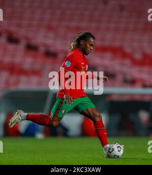 Renato Sanches di Portogallo e Lille in azione la partita internazionale amichevole tra Portogallo e Andorra allo stadio Luz il 11 novembre 2020 a Lisbona Portogallo (Foto di Paulo Nascimento/NurPhoto) Foto Stock
