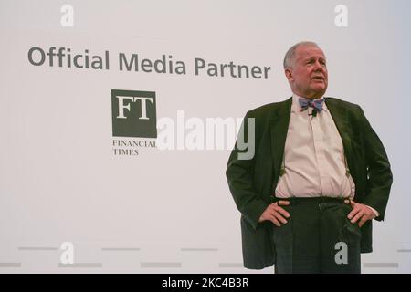 Il Presidente della Rogers Holdings Jim Rogers ha tenuto una conferenza al Forum finanziario internazionale di Seoul, Corea del Sud, il 12 novembre 2008. (Foto di Seung-il Ryu/NurPhoto) Foto Stock