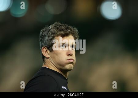 Ian Whitten di Exeter Chiefs durante il warm-up pre-partita in vista della partita Gallagher Premiership di Northampton Saints vs Exeter Chiefs al Cinch Stadium di Franklin's Gardens, Northampton, Regno Unito, 4th novembre 2022 (Foto di Nick Browning/News Images) Foto Stock