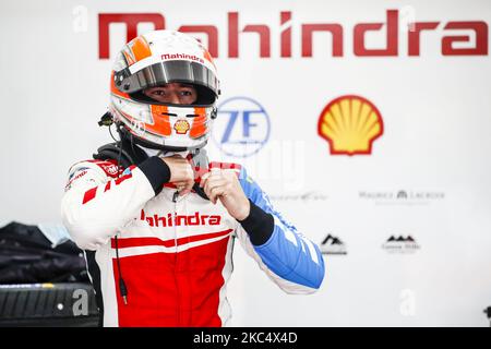 LYNN Alexandre (GBR), Mahindra Racing, Mahinda M7Electro, ritratto durante il Campionato ABB Formula e test ufficiali pre-stagione sul circuito Ricardo Tormo di Valencia il 28 novembre 29 e il 1 dicembre in Spagna. (Foto di Xavier Bonilla/NurPhoto) Foto Stock