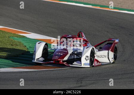 07 SETTE Camara Sergio (BRA), Dragon / Penske Autosport, Penske EV-5, azione durante il Campionato ABB Formula e test ufficiali pre-stagione sul circuito Ricardo Tormo di Valencia il 28 novembre 29 e il 1 dicembre in Spagna. (Foto di Xavier Bonilla/NurPhoto) Foto Stock