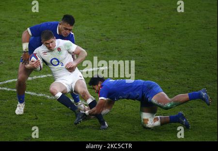 Owen Farrell of England durante la Quilter International, la finale della Coppa delle Nazioni d'autunno tra Inghilterra e Francia al Twickenham Stadium , Londra, Regno Unito il 06th dicembre 2020 (Photo by Action Foto Sport/NurPhoto) Foto Stock