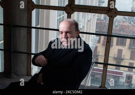 Torino, Italia. Febbraio 9, 2010. Giurista, professore universitario ed ex giudice della Corte costituzionale italiana Gustavo Zagrebelsky Foto Stock