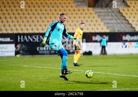 Marvin Schwäbe di Brøndby durante la Superliga match tra AC Horsens e Brøndby a CASA Arena, Horsens, Danimarca, il 20 dicembre 2020. (Foto di Ulrik Pedersen/NurPhoto) Foto Stock